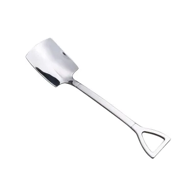 Modern Minimalist 304 Stainless Steel Spade Shovel Dessert Spoon
