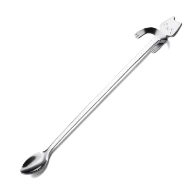 Cat Shape Design 304 Stainless Steel Coffee Spoon for Home Kitchen