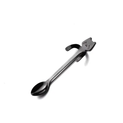 Cat Shape Design 304 Stainless Steel Coffee Spoon for Home Kitchen