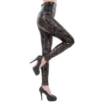 Sexy Leopard Snakeskin Print Skinny Leggings