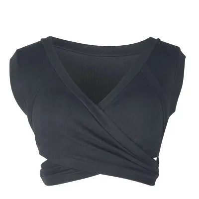 S-XL Women Sleeveless Sling V-Neck Slim Tank Top