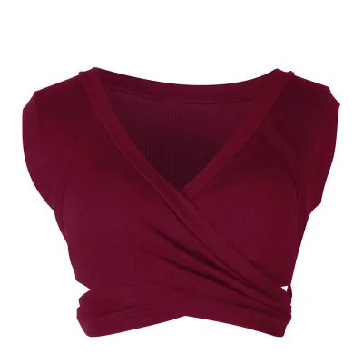 S-XL Women Sleeveless Sling V-Neck Slim Tank Top