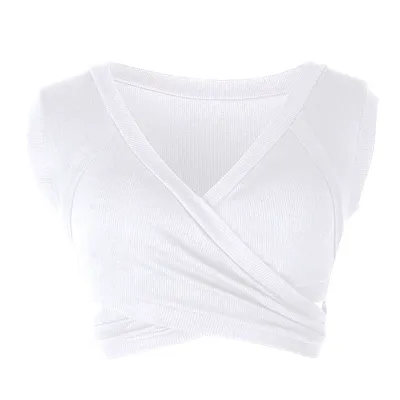 S-XL Women Sleeveless Sling V-Neck Slim Tank Top