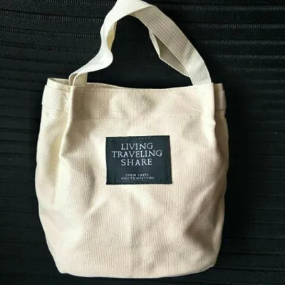 Bright Color Canvas College Style Mini Shoulder Bag Solid Color Magnetic Buckle