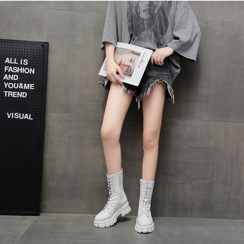 Wholesale Size:4.5-8.5 Women Fashion Solid Color Round-Toe