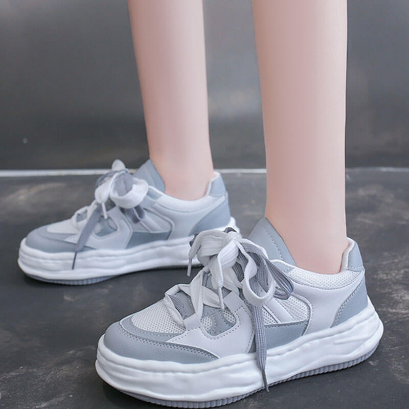 【COLOR iN ID】Mulia Soft Sneakers Wholesale Size:4.5-8.5 Women Fashion Color Blocking Lace-up