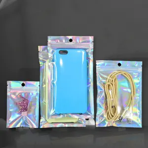 Multifunctional Colorful Laser Pattern Storage Ziplock Bag for Jewelry Packaging