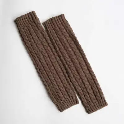 Women's Warm Long Pure Color 8 Pattern Acrylic Fiber Leg Warmers