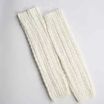 Women's Warm Long Pure Color 8 Pattern Acrylic Fiber Leg Warmers