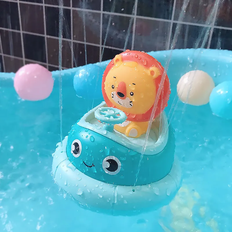Kids Electric Rotation Water Spray Shower Toy for Bathroom, Sensory and Hand-Eye Coordination, Interactive Toy