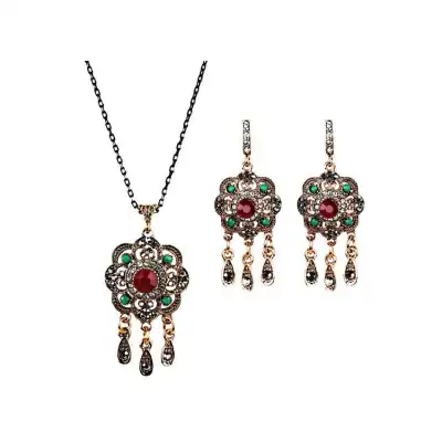 New Hot Selling Bohemia Ethnic Style Flower Shape Tassels Alloy Fashion Jewelry Sets