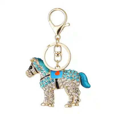 Fashion Charming Diamond Horse Pendant Handbag Car Key Chain