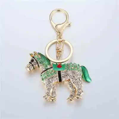 Fashion Charming Diamond Horse Pendant Handbag Car Key Chain