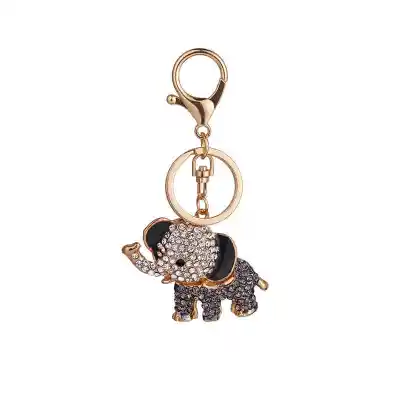 Women Cute Diamond Elephant Pendant Car Handbag Alloy Key Chain