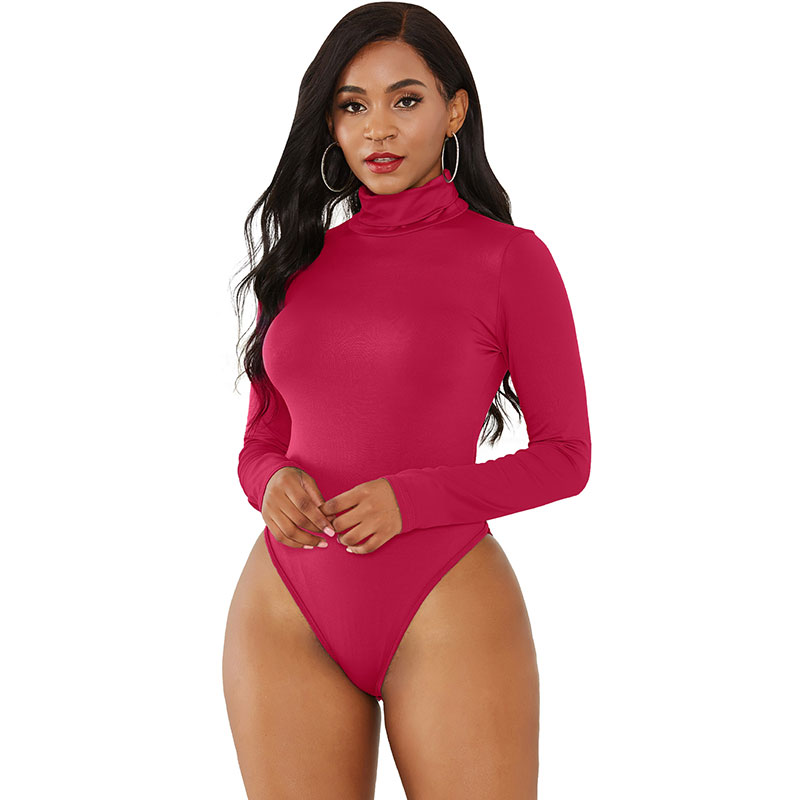 Wholesale S-XL Women Solid Color Turtleneck Long Sleeve