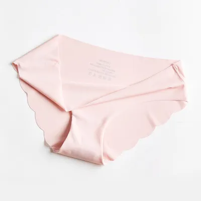 S-XXL Sexy Solid Color Wave Lace Briefs Panties