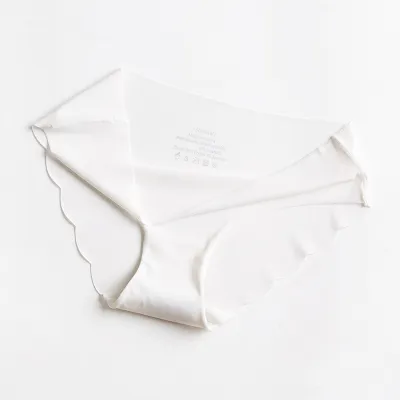 S-XXL Sexy Solid Color Wave Lace Briefs Panties
