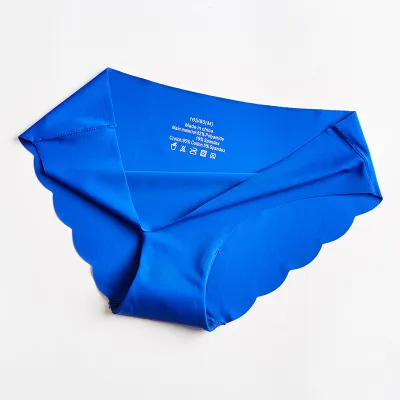 S-XXL Sexy Solid Color Wave Lace Briefs Panties
