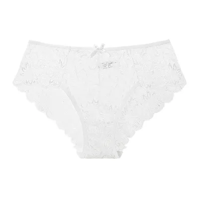 S-XL Women Sexy Solid Color See-through Lace Briefs