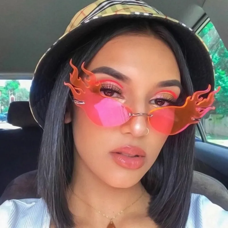 Fashion Octopus Shape Frameless Sunglasses with Metal Frame