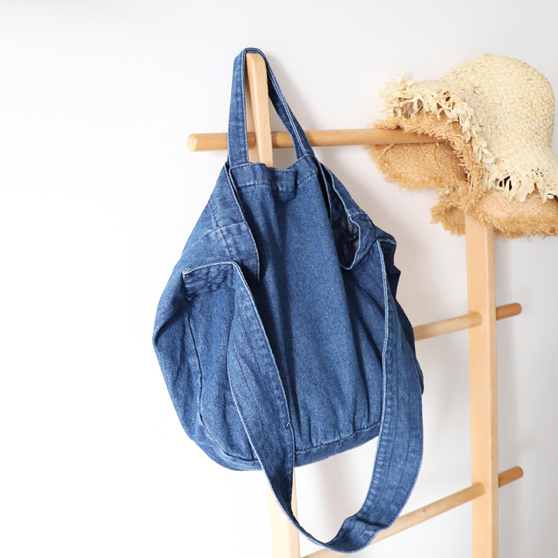 Wholesale Campus Style Women Unique Denim Shoulder Bag