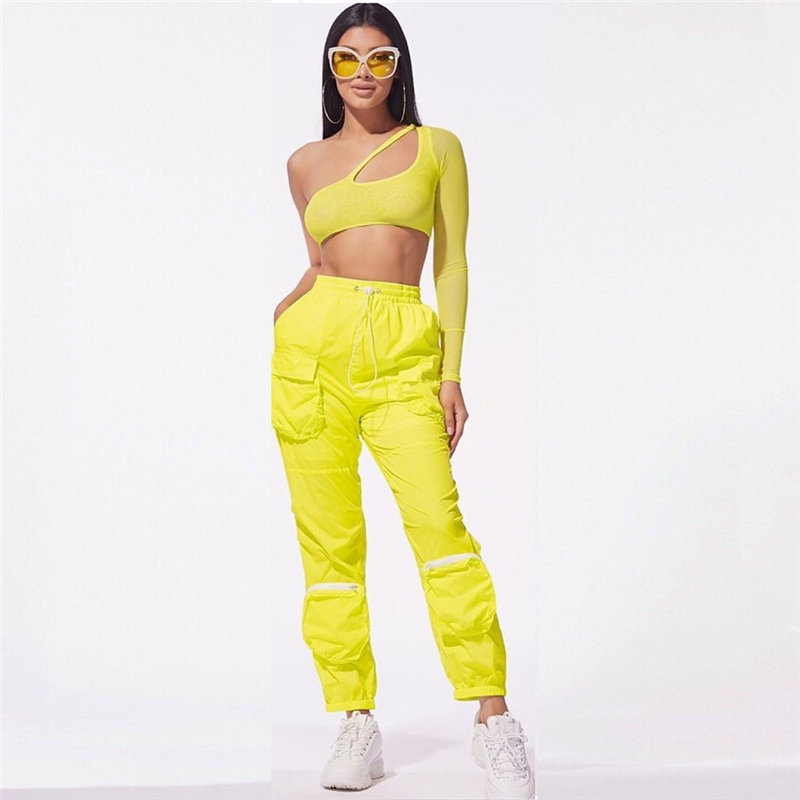 Neon yellow cargo deals pants