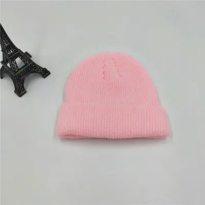 Solid Color Knitted Unisex Men And Women Beanies