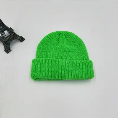 Solid Color Knitted Unisex Men And Women Beanies