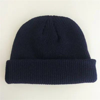Solid Color Knitted Unisex Men And Women Beanies