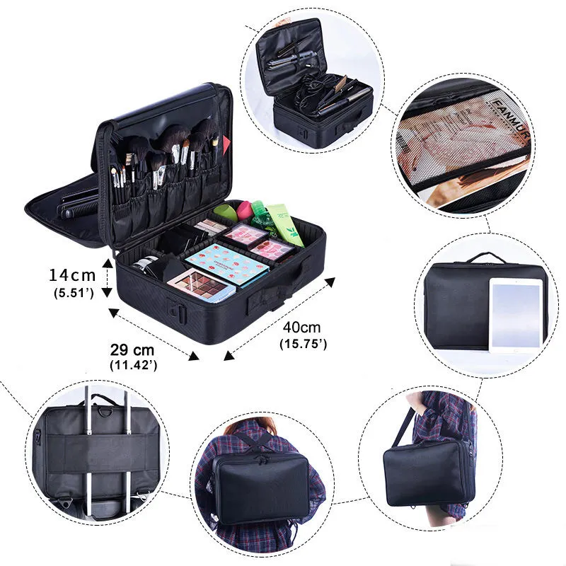 Women Fashion Multifunction Large Capacity Travel Portable Cosmetic Case