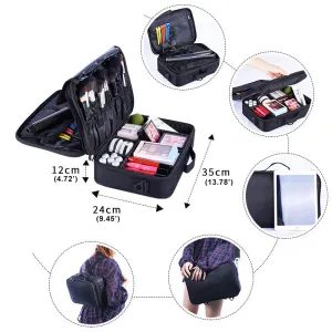Women's Large Oxford Cloth Multifunction Cosmetic Bags Beauty Makeup Travel Case
