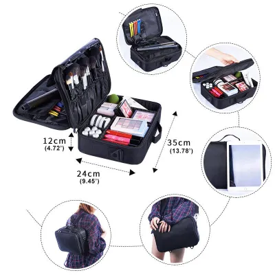 Women's Large Oxford Cloth Multifunction Cosmetic Bags Beauty Makeup Travel Case