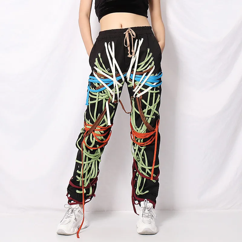 S-3XL Women Jogger Pants Creative Design Office Commuting High Waist Long