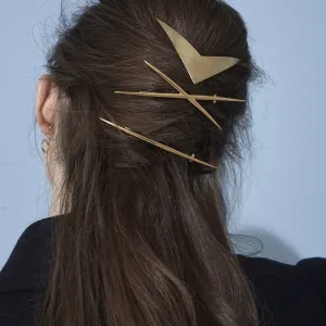 Fashion Geometric Pattern Metal Hair Clip for Women