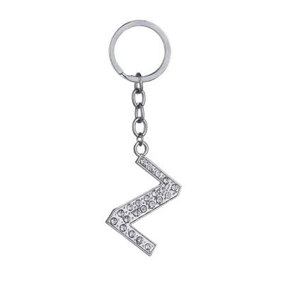 Fashion Alphabet Single Letter Rhinestone Key Chain