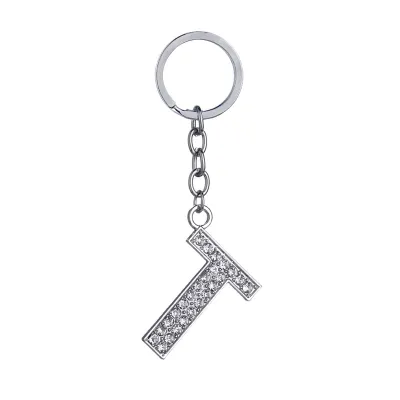 Fashion Alphabet Single Letter Rhinestone Key Chain