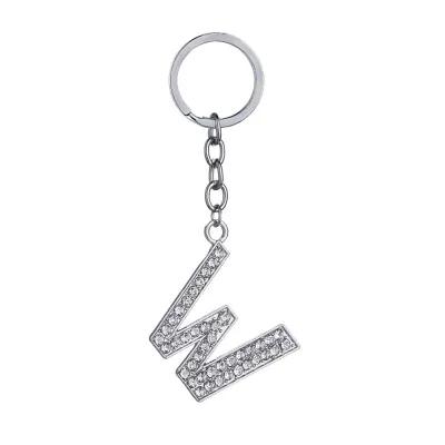 Fashion Alphabet Single Letter Rhinestone Key Chain