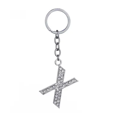 Fashion Alphabet Single Letter Rhinestone Key Chain
