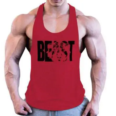 S-XXL Men's Fashion Letter Print Basic Cotton Tank Top