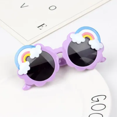 Kids Cute Clouds Rainbow Pattern Sunglasses