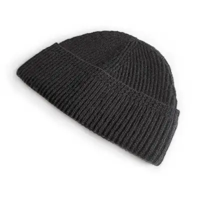 Kids Casual Solid Color Dome Flanging Knitted Hat Unisex Yarn