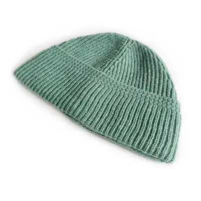 Kids Casual Solid Color Dome Flanging Knitted Hat Unisex Yarn