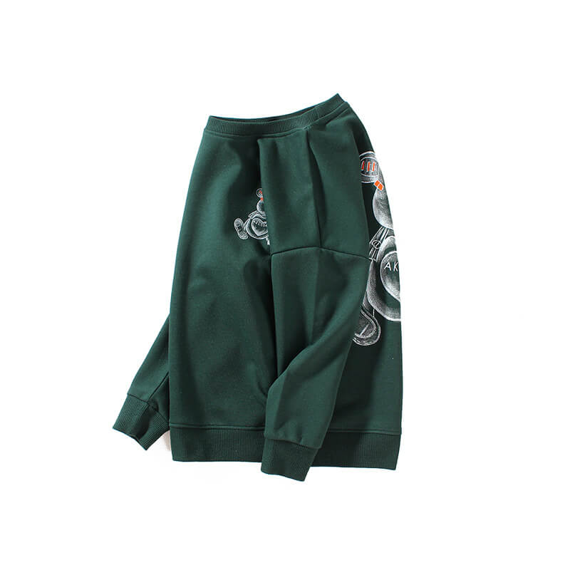 Wholesale Boys Casual Long Sleeve Round Neck Bear Pattern