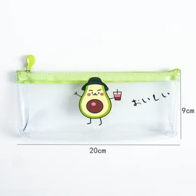 Simple Cute Transparent Glitter Pencil Bag for Students
