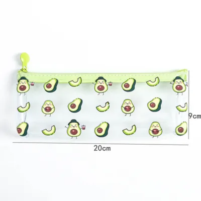 Simple Cute Transparent Glitter Pencil Bag for Students