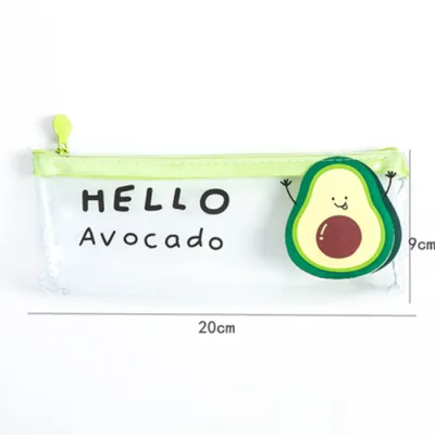 Simple Cute Transparent Glitter Pencil Bag for Students