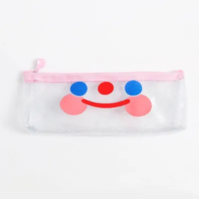 Simple Cute Transparent Glitter Pencil Bag for Students