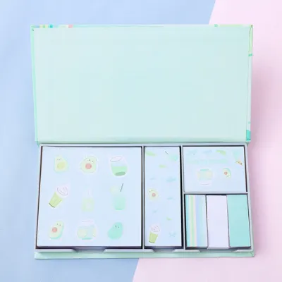 Creative Cute Cartoon Pattern Multiple Size Memo Pads Set Stationery Notebooks