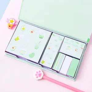 Creative Cute Cartoon Pattern Multiple Size Memo Pads Set Stationery Notebooks