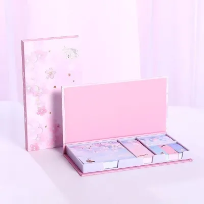 6pcs/set Creative Lovely Flower Memo Pad Set Stationery Notebooks